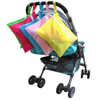 

New Solid Baby Out Clothes Baby Diaper Bags Feeding Bottles Nappy Changing Bibs Hang Stroller Storage Bag 5Colors