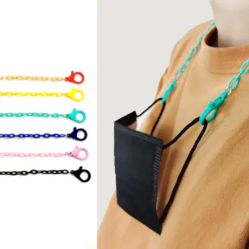 

New 50cm Adjustable Acrylic Lanyard storage artifact Portable chain Student chains for storing holder,c13287