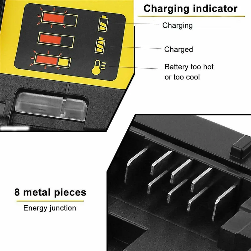 Быстрое зарядное устройство для замены нескольких аккумуляторов для Dewalt 10,8-18 в XR Li-Ion DCB112 быстрое зарядное устройство DCB112 литиевая батарея зарядное устройство
