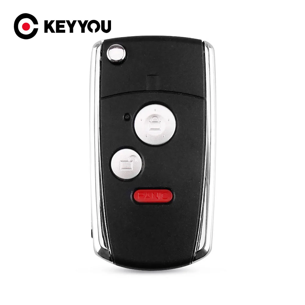 Ключ KEYYOU 3/2 + с аварийными кнопками модифицированный складной пульт