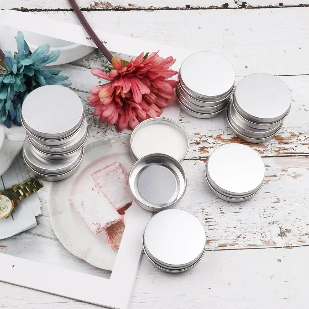 

Tin Boxes Storage Box Jewellery Keys Coins Aluminium Medicine Powder Aromatherapy Tablets Purple Grass Paste Cream Jar Lids