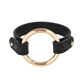 

2020 Explosive Ladies Leather Bracelet Creative Iron Charm Femme Wide Bracelets & Bangles Female Jewelry