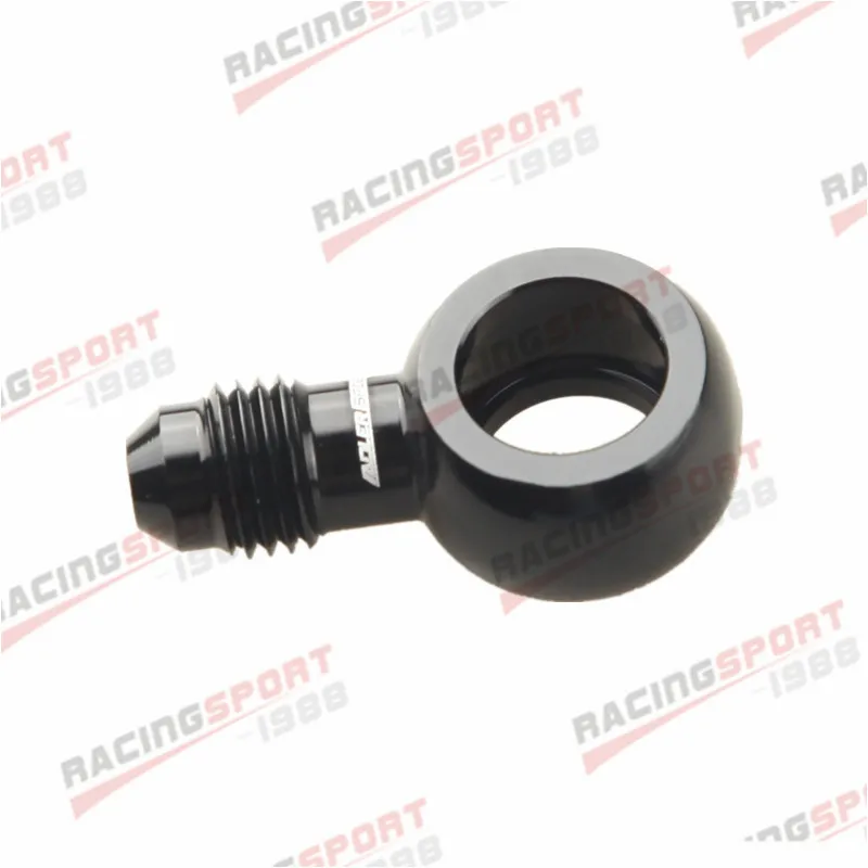 Alumínio banjo adaptador parafuso an4 an-4 4an a 12.5mm freio encaixe preto-1