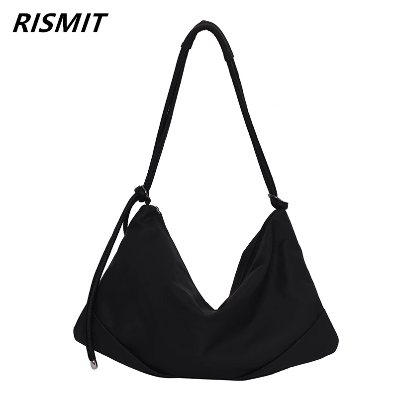 

RISMIT Simple Soft Pu Leather Shopping Bag Solid Color Wild Tote Casual Large Capacity Women's Handbag Composite Bag Tote Sac