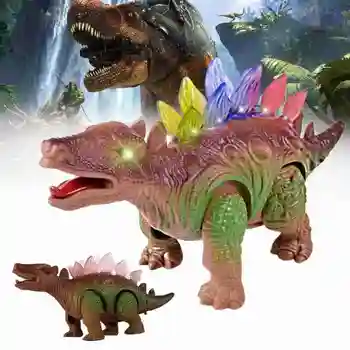 

Simulation Dinosaur Light Up Toy Electric Interactive Walking Robot Roaring Stegosaurus Children Dinosaur Model Toys