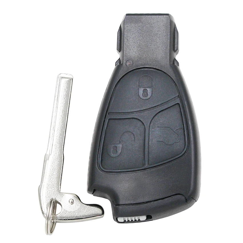 3 кнопки дистанционного ключа автомобиля 433 МГц для Mercedes-Benz 2000+ для Benz C E B S Class CLS CLK ML CL SLK с Uncut Blade