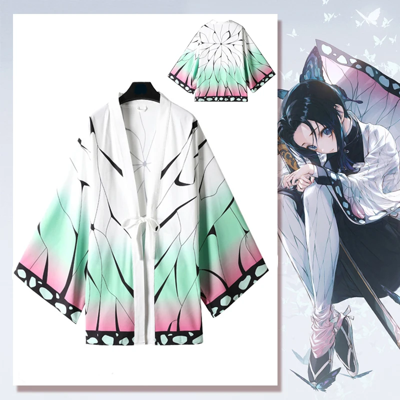 Хит! Аниме Demon Slayer Yukata Kimetsu no Yaiba костюмы для косплея кимоно юката пальто костюм Kochou