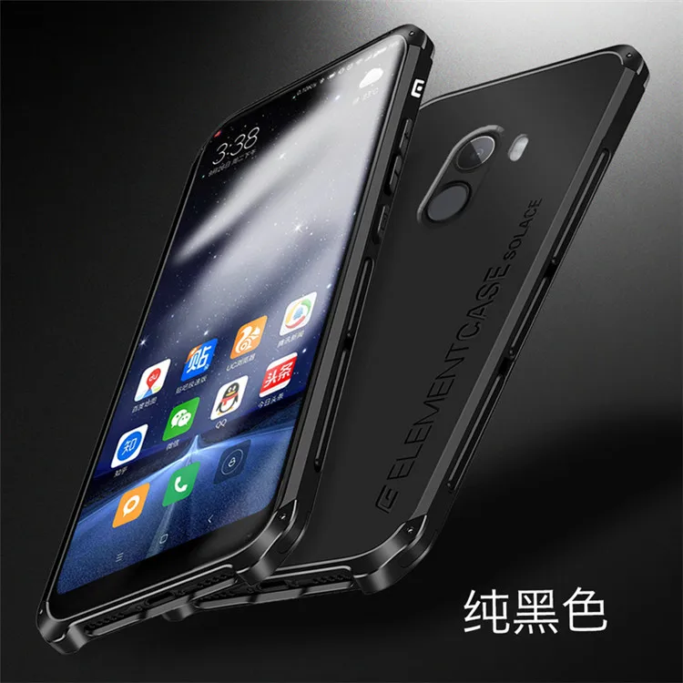 Black black Для xiaomi mi x2 чехол Роскошный элемент телефонные чехлы с дизайнерским Alu mi nium и ПК чехол для xiaomi mi 4 5 5S plus RED mi PRO - Цвет: Black black