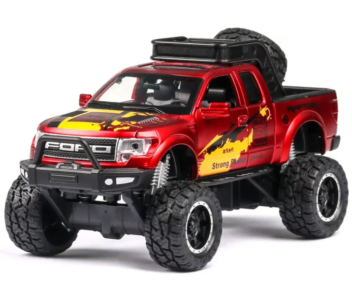 1:32 детские игрушки Raptor F150 пикап металлические игрушечные машинки модель с музыкой мигающий Звук для ребенка автомобиль Подарки