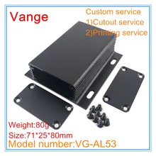 2 шт./лот пескоструйная поверхность настенный проект коробка 71*25*85 мм 6063-T5 алюминиевый корпус инструмента для PCB модуль продукта