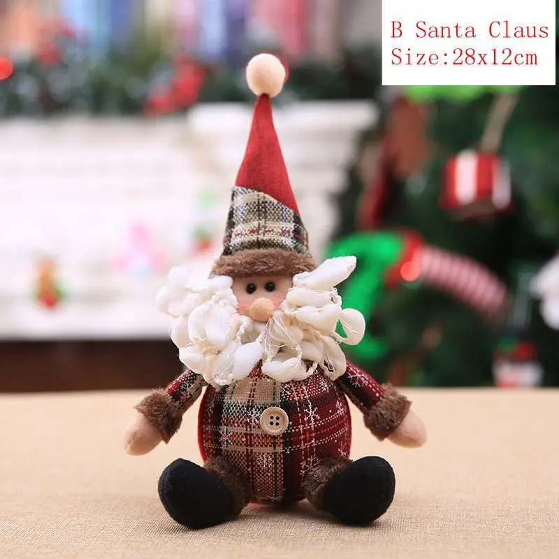 Рождественские украшения, милые куклы, Рождественская елка, Висячие носки Санта-Клауса, подарок, вечерние украшения, новогодние подарки для детей, орнамент с рождественской елкой - Цвет: P