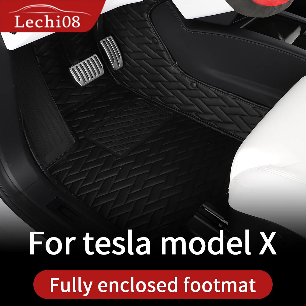 Кожаный напольный коврик для Tesla model X аксессуары/автомобильные аксессуары модель