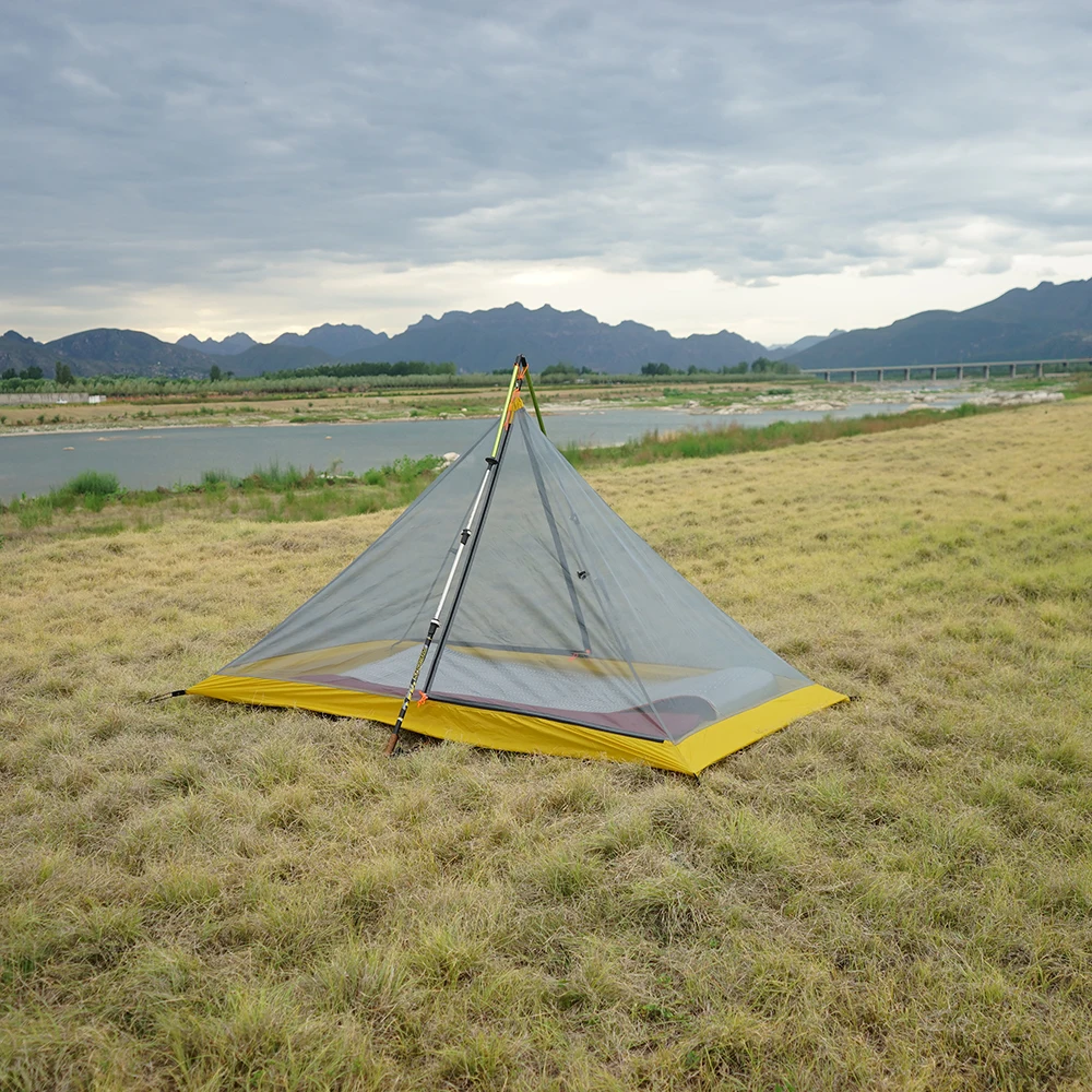 

2 Person 40D Silnylon 500g Ultralight Inner Tent Outdoor 3 Season Autumn Camping Tent,Aluminium Alloy 42cm A Shape Extension Rod