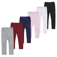 Детские леггинсы; весенние вязаные штаны для малышей; леггинсы для маленьких девочек; детские брюки; однотонные детские леггинсы; детские штаны