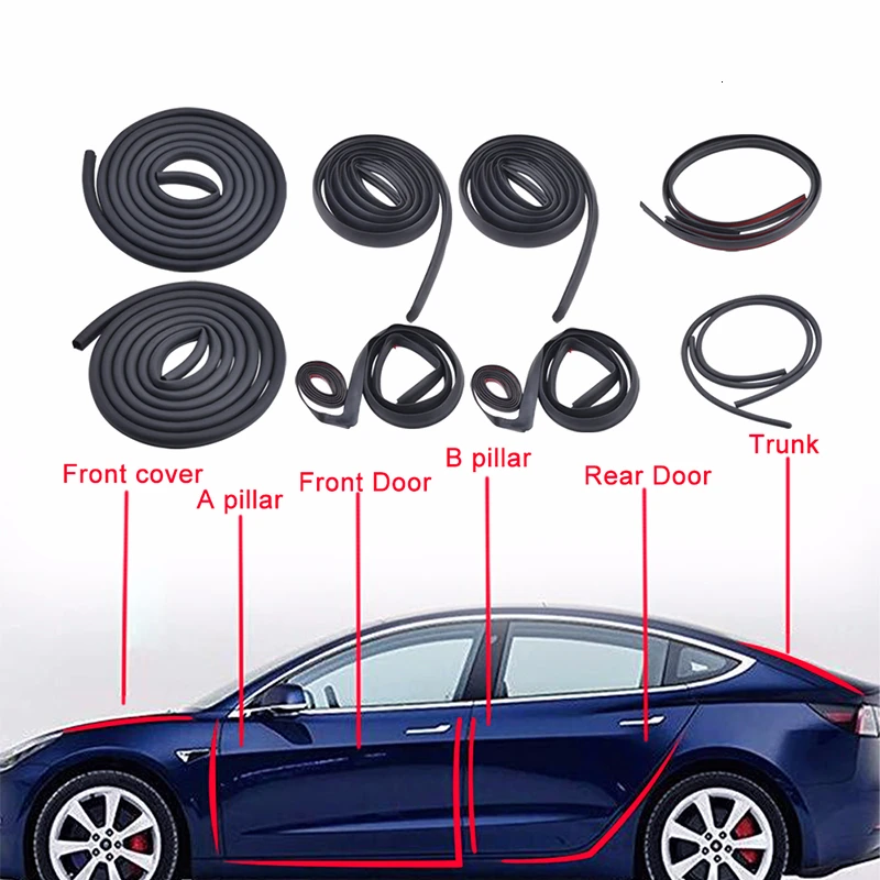 Model 3: Türdichtung Gummi Set zur Geräuschreduzierung* Model 3: Türdichtung Gummi Set zur Geräuschreduzierung*
