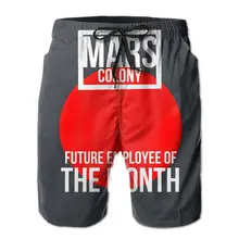Aliexpress - Beach Breathable Quick Dry Humor Graphic  Science,Mars running Colonize Mars – Future Employee Of The Month Male Shorts