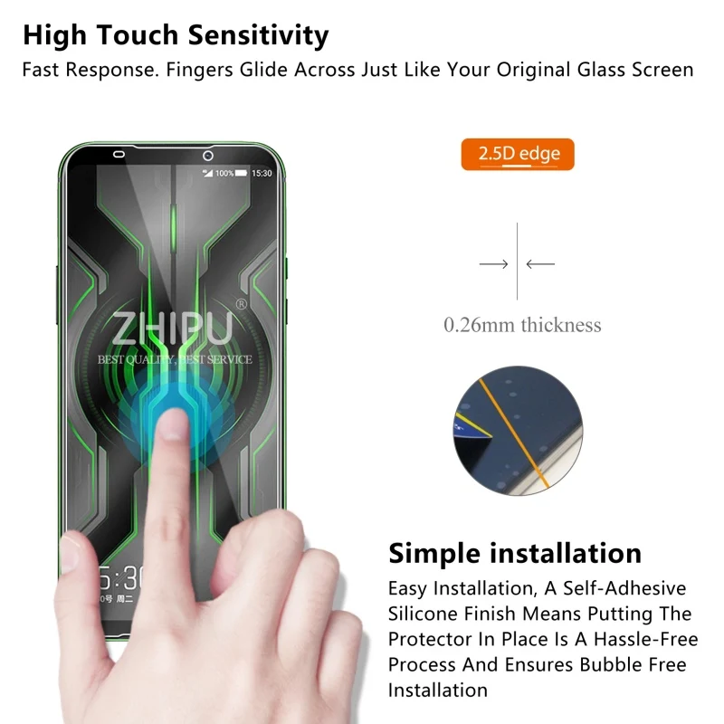 2 шт закаленное стекло для Xiaomi Black Shark 2 Pro защита экрана 2.5D 9H закаленное стекло для Black Shark 2 профессиональная защитная пленка