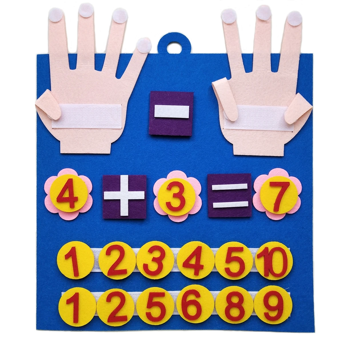 Kid Montessori Toys Felt Finger Numbers Math Toy Children Counting Early Learning For Toddlers Intelligence Develop 30*30cm
