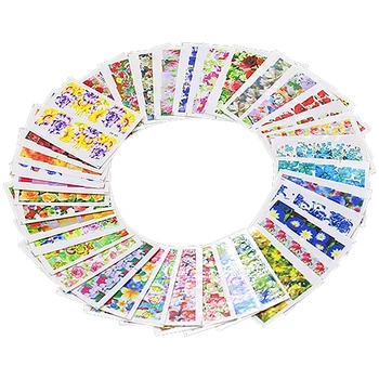 

Elegant and fashion style 50 Sheets Watermark Stickers Temporary Tattoos DIY Nail Art Tips Manicure Decals (Size: One Size)