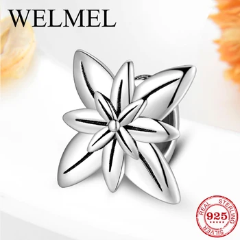 

2020 New 925 Sterling Silver Spacer Stopper Charm Flower Bead Accessories fit Original European Charm Bracelet Jewelry Making
