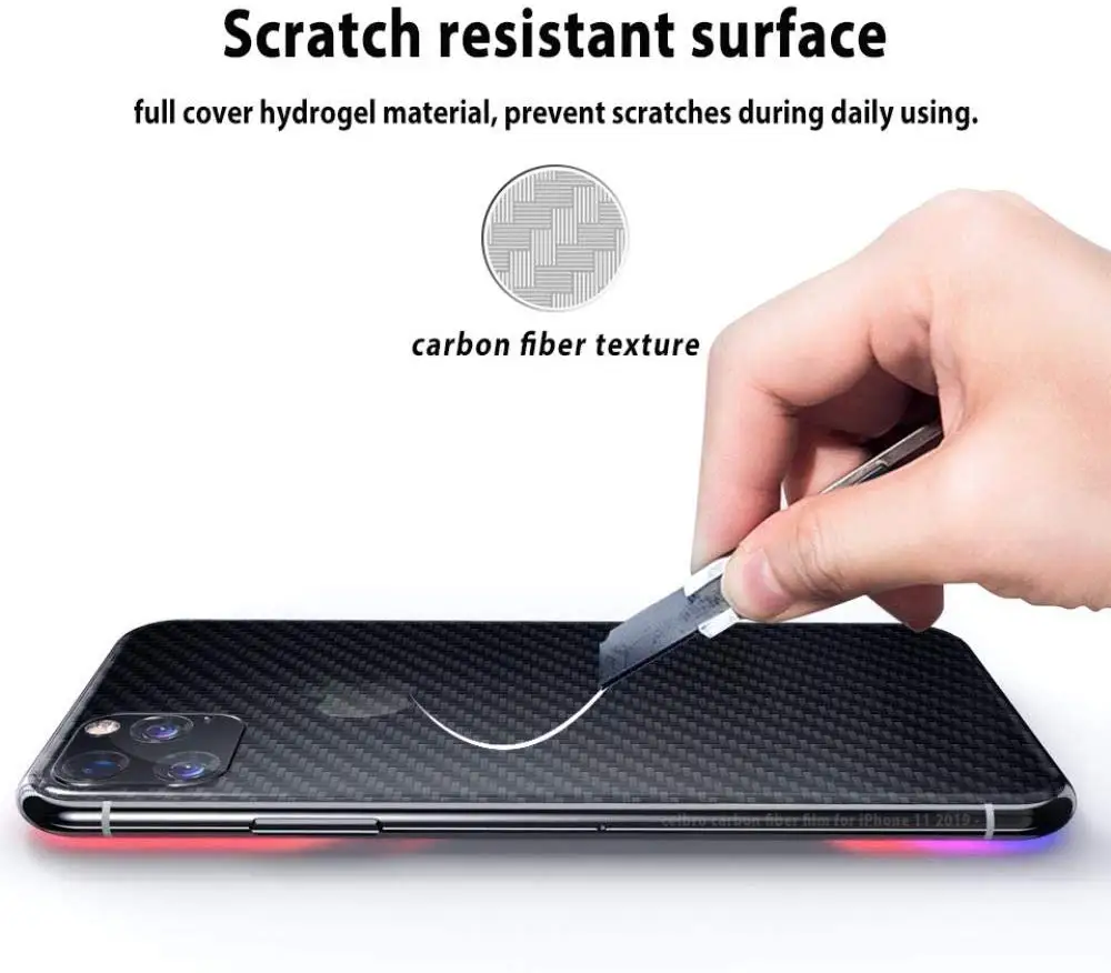 Back Screen Protector Soft Protective For Iphone 6 7 8 Plus 5 4 11 Pro Max X XR XS MAX Carbon Fiber Protection Screen Matte Film (10)