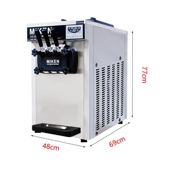 

Three flavors of desktop ice cream machine commercial soft ice cream machine used in 2020 snack street school store