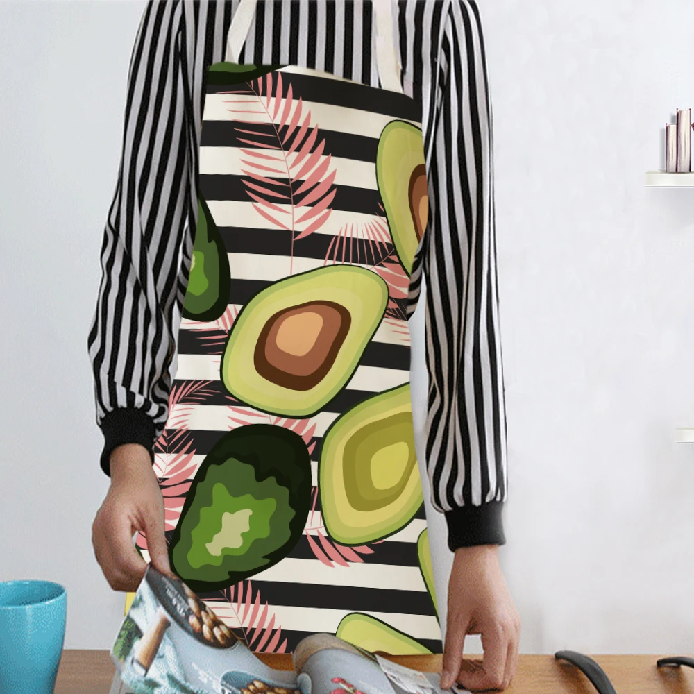 Silstar Tex Green Avocado Kids Aprons Women Haircut Bib Baby Bibs Anti-oil Household Cleaning Pinafore Chef Easy Clean