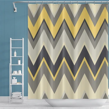 

Cassisy Fashion Geometry Prints Shower Curtains For Bathroom Bath Curtain Waterproof Polyester Fabric Home Decor Mildew Proof