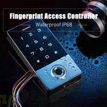 Водонепроницаемый сенсорный экран панель RFID считыватель отпечатков пальцев Сканер пароль открывалка ворот Клавиатура контроля доступа безопасности вход