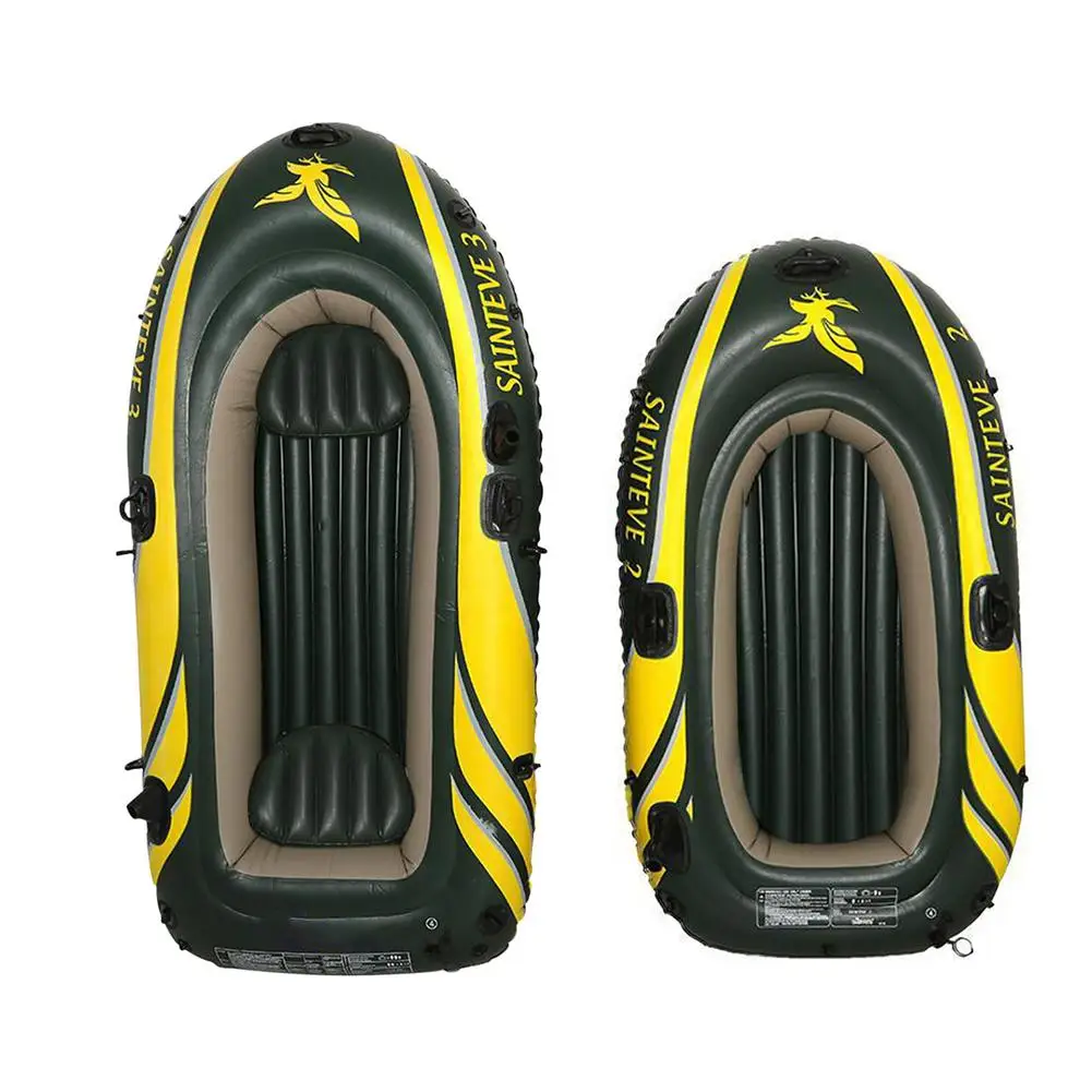 Foldable Iatable Boat Set Portable Thickened Floating Rafts Assault Boat 2-3 Man PVC Canoe Fishing Equipments