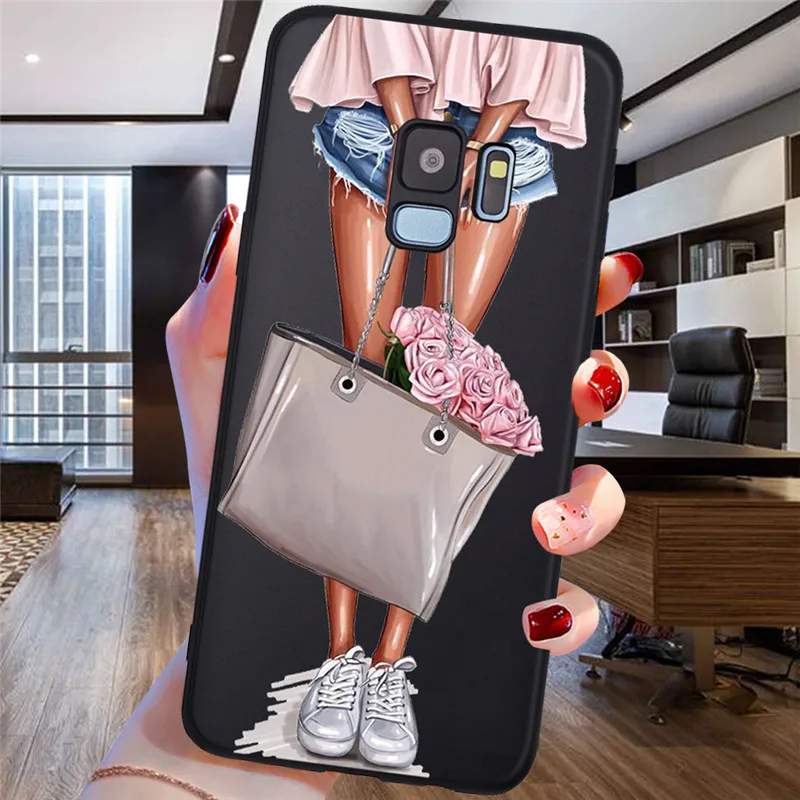 Fashion Girl for Samsung Galaxy S7 Edge S8 S9 S10 S10e S21 Plus Lite Note 8 9 A10 A20 A30 A40 A50 A60 A70 A20E Phone Case Funda | Мобильные
