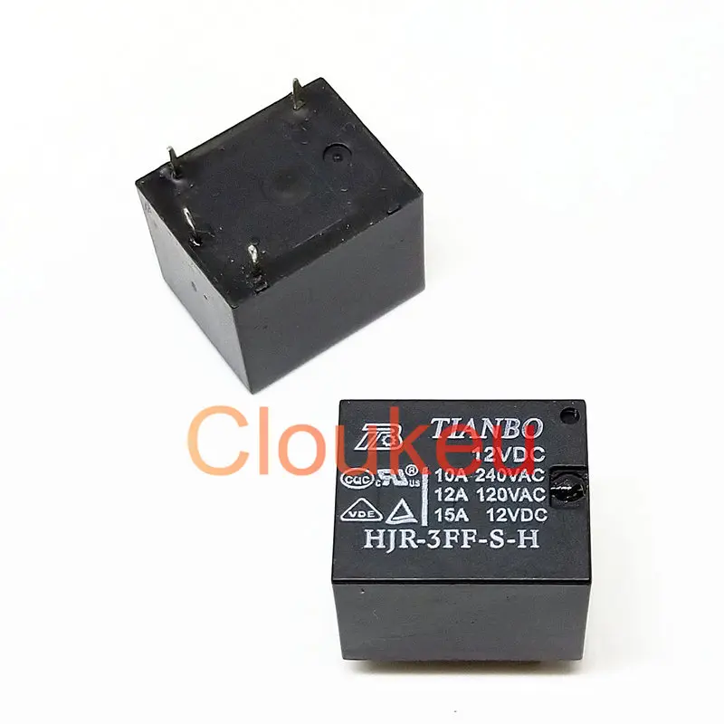 Relay DIP4 HJR-3FF-S-H 12VDC T73 10A 12V | Обустройство дома