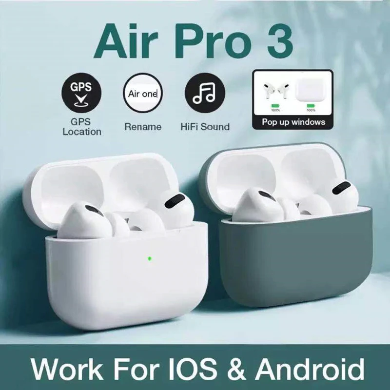airpoddings pro 3 Bluetooth Earphone Wireless Headphones HiFi Music Earbuds Sports Gaming Headset For IOS Android Phone hot