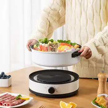 

220V 1400W Multifunctional Electric Cooker Heating Pan Non-stick Electric Cooking Pot Machine Hotpot Noodles Rice Eggs Soup