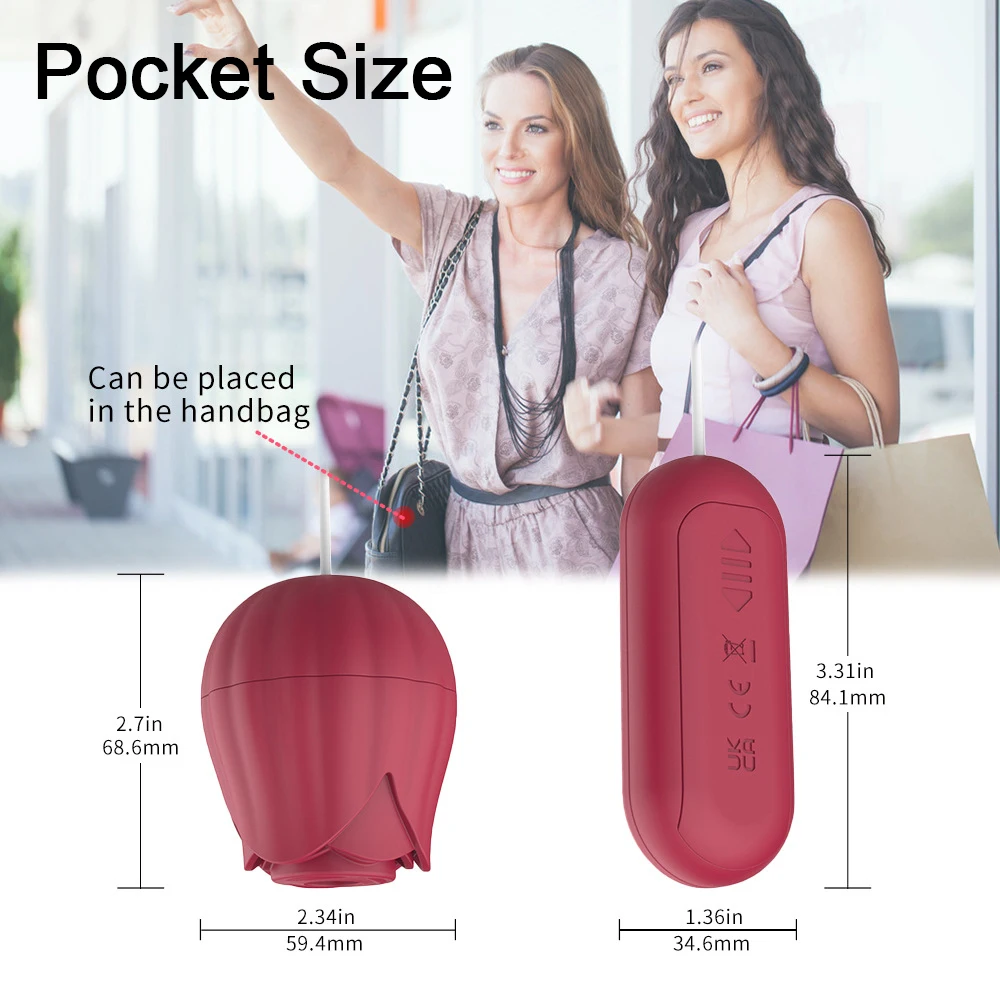 Rose Shape Sucking Vibrator For Nipple And Clitoris Stimulation_voghion.com