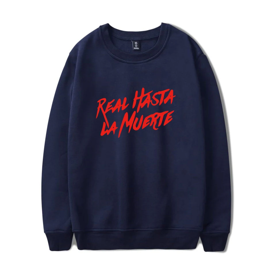 Anuel Aa Real Hasta La Muerte принт Толстовка для женщин/мужчин Монолитным длинные рукава толстовки с длинным рукавом флисовый пуловер Толстовка