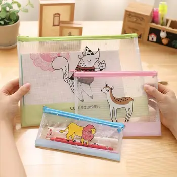 

Lovely Series Stationery Polar Bear Deer Lion Squirrel Animals Papers Storage Transparent PVC File Bag Folder