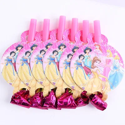Disney Princess one years old birthday party Disposable tableware decor banner Cake stand decoration birthday party supplies blow-6pcs