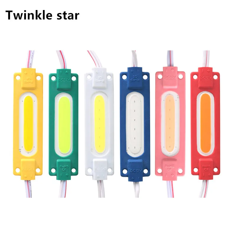 LED Modules 12V COB LED Modules Advertising Luminous Characters Backlight Modules IP65 Waterproof White Red Blue Green Yellow Pink 10pcs
