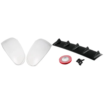 

Clear Right/Left Lense Shell for Golf Mk5 2005-2009 & Rear Bumper Lip Diffuser 5 Fin Car Diffuser Fin Shark Style