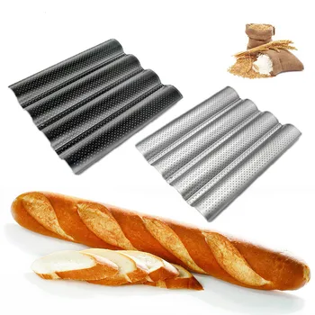 

2/3/4 BPA free Mold Groove French Bread Baking Mold Bread Wave Baking Tray Practical Cake Pans Waves Bread Baking Tools