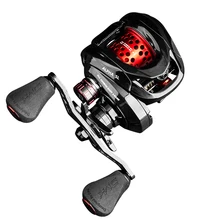 Новинка 6,5/9,1 соотношение скорости Альфа SL Рыболовная катушка Приманка литье Сверхлегкий углеродное волокно Baitcast двойной тормоз Низкопрофильная катушка