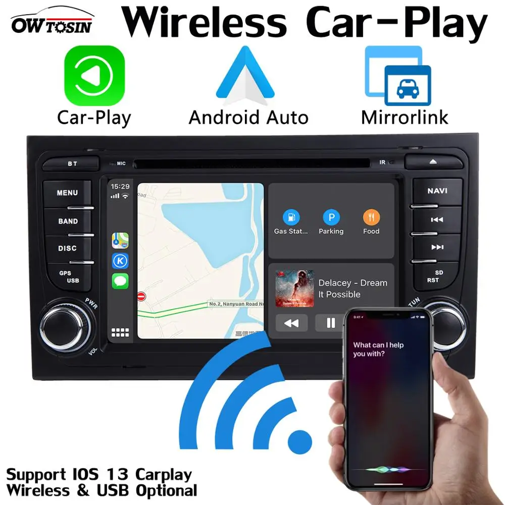 7 &quotPX6 4G + 64G Android 9 0 автомобильный DVD-плеер для Audi A4 2002-2007 Seat Exeo 2009-2012 gps-навигация