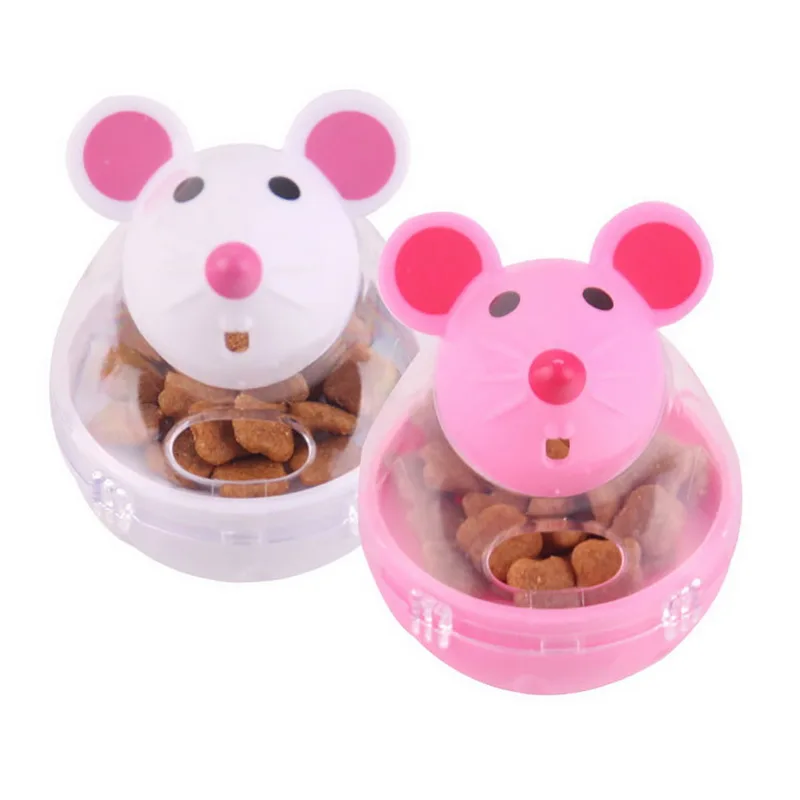 Pet Feeder Toy Cat Mice Food Rolling Leakage Dispenser Bowl Playing Training Educational Toys For Cat Kitten Cats Toy 1PC