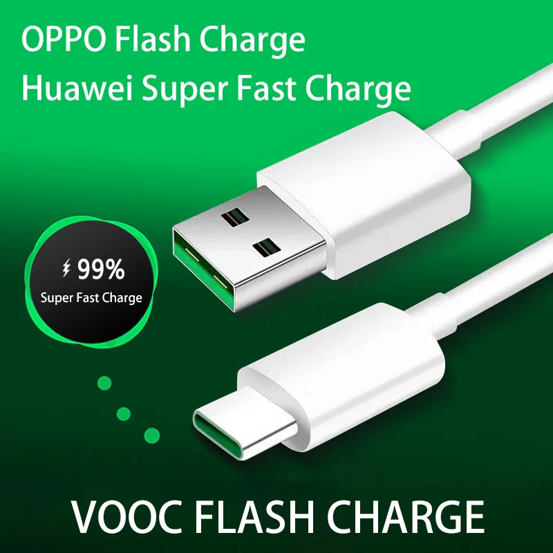 Original USB Type C Cable For OPPO Reno K5 K3 Find X A11 R17 VOOC Flash Charger Cable Super Flash Charging Type C Charger Wire