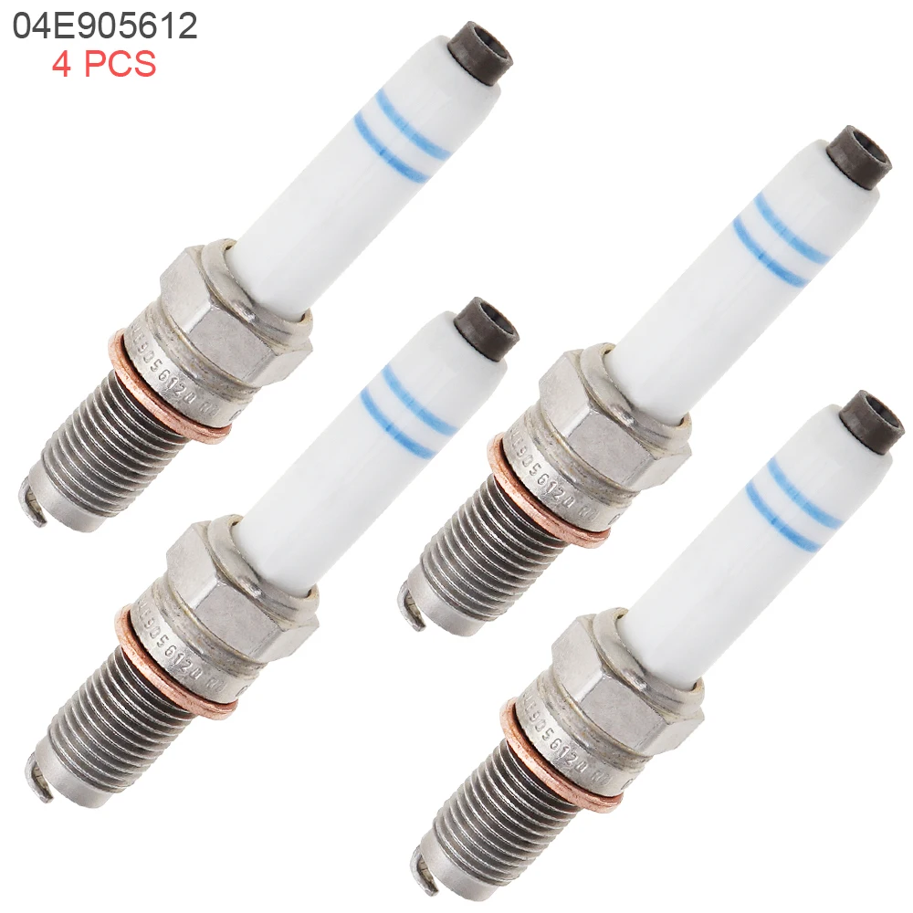 

New 4pcs Car Ignition Plug Iridium Spark Plugs Nozzles 04E905612 for Audi Volkswagen