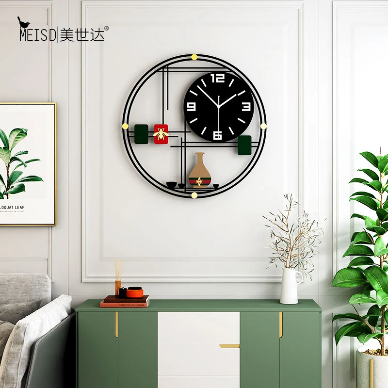 

European Iron Silent Wall Clock Home Decoration Large Wall Clocks Modern Design Mounted Mute Watch Decorative Hanging Watches