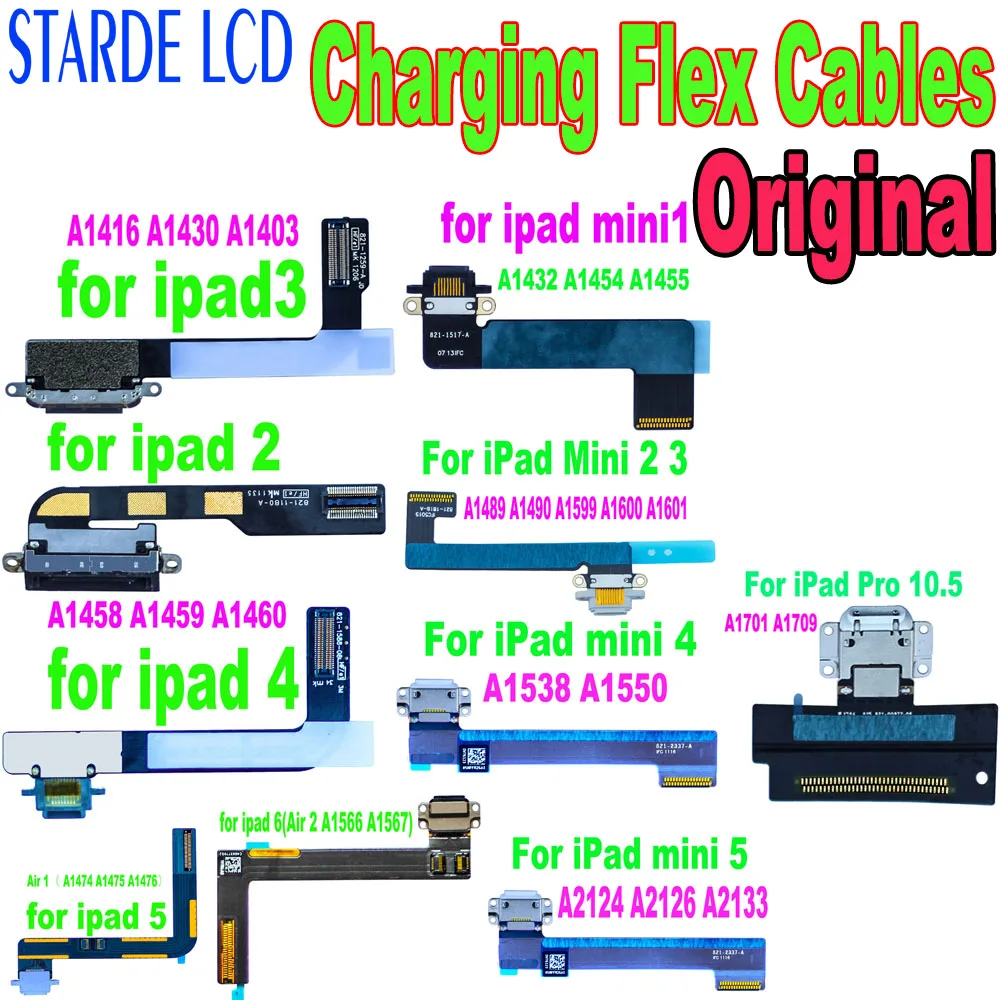1 шт. гибкие кабели для зарядного порта ipad 2 3 4 5 6 mini air USB зарядное устройство разъем