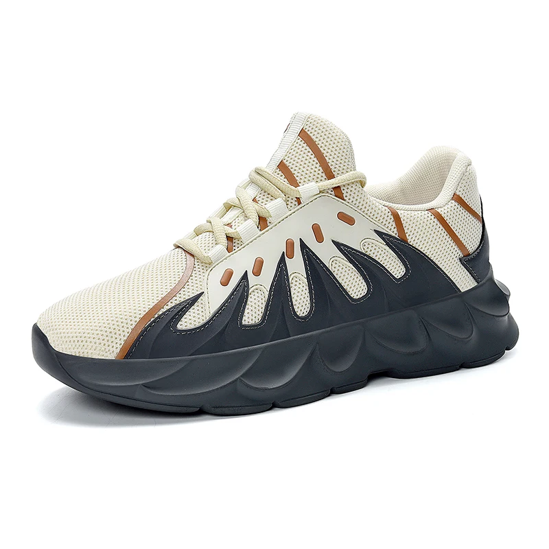 Hot Fashion Walking Shoes for Men Breathable Lightweight Camping Shoes Men Sneakers Bounce Summer Massage Rubber Mesh