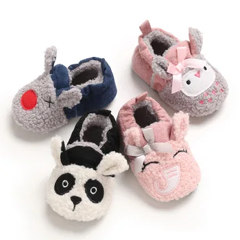 

Warm Winter Baby Christmas Deer Shoes Lovely Panda Antiskid Toddlers Shoes Baby Girls Infant Prewalkers